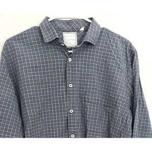 Billy Reid Shirt Mens‎ L Plaid/Check Button Down Cotton Long Sleeve Standard Cut